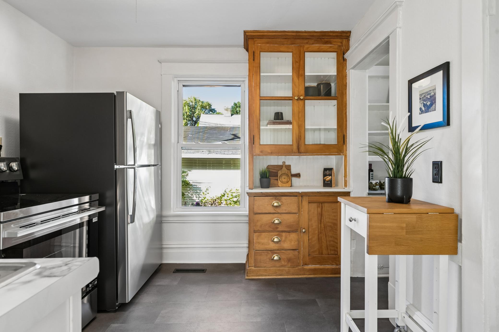 Built-in storage adds function and charm.