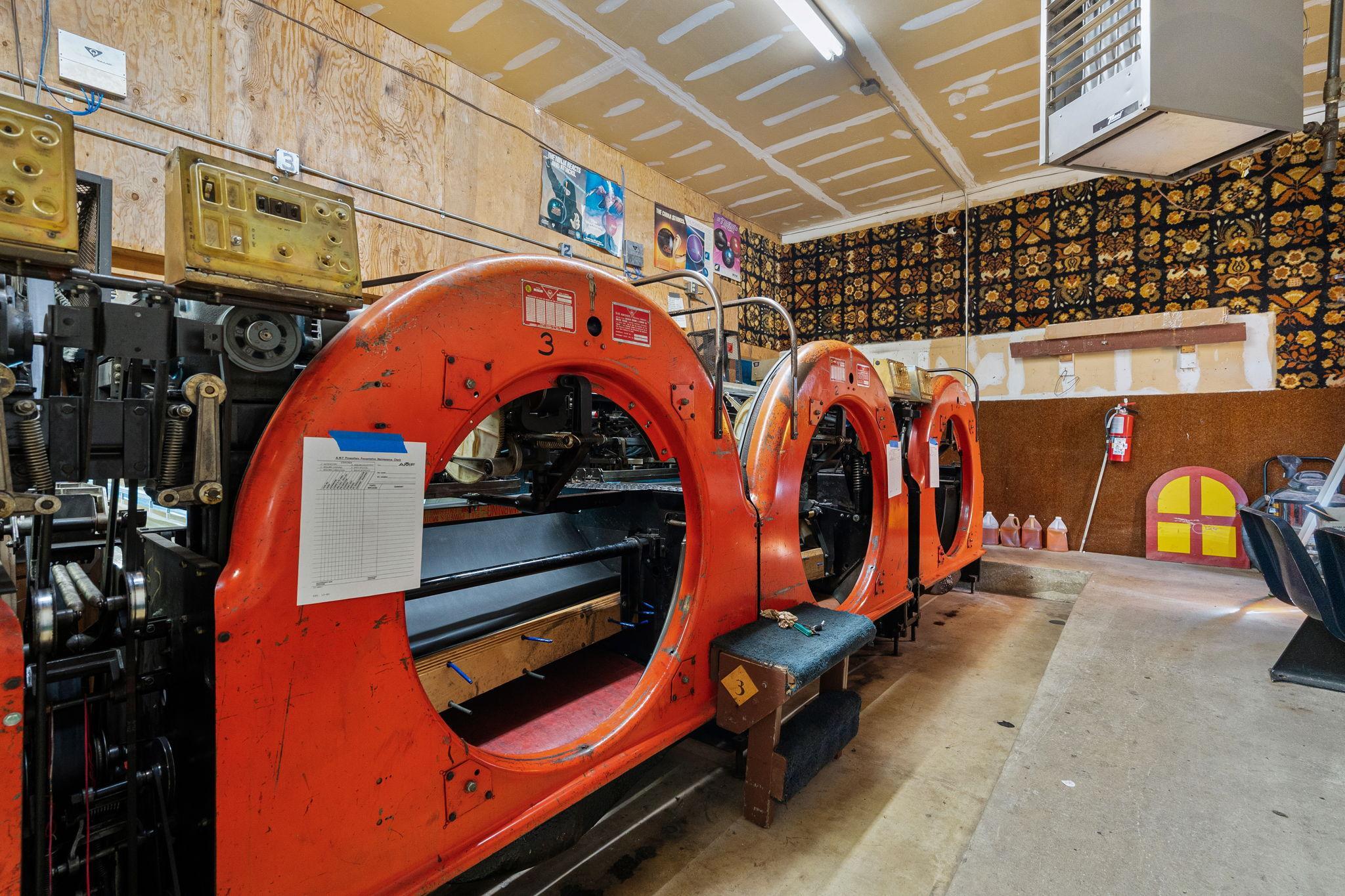 Back of pin machines