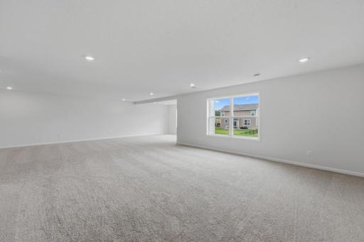 Another view of the lower level rec room.