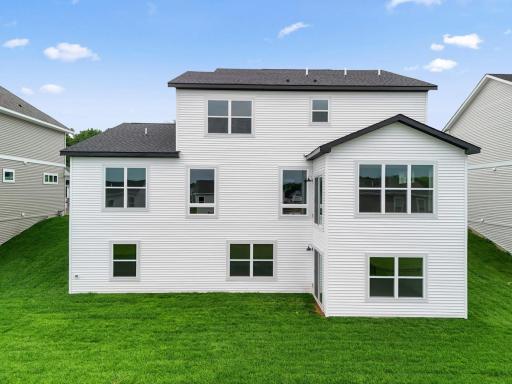Up close look at the back of the home.