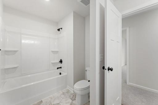 Lower level bathroom tub/shower. combination