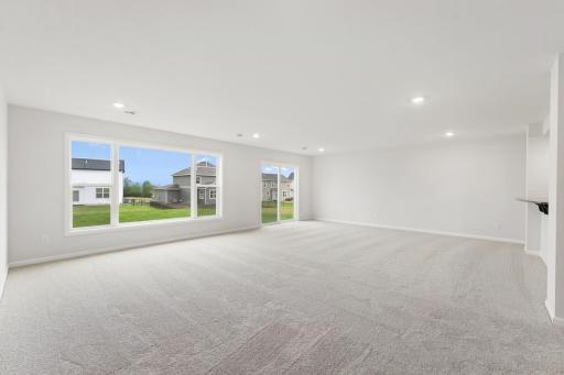 Beautiful view of the backyard from the recreation room.