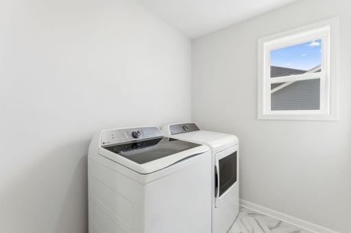 For representational purposes only. An upper level laundry is a must have for today's busy households, this home offers this large laundry room conveniently located on the second floor. (model photo)