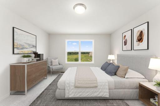 For representational purposes only. The expansive owner's suite is the perfect get away to recharge, relax and renew. (model photo)