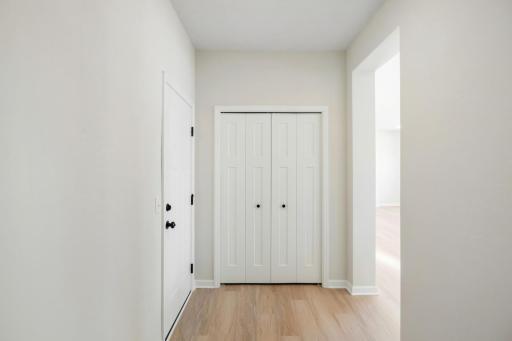 The entrance from the garage.