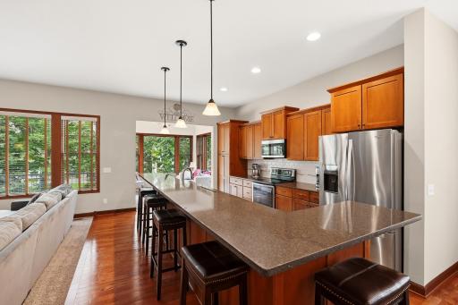 Generous in size this island is ideal for entertaining or just hanging out watching the chef prep for dinner.