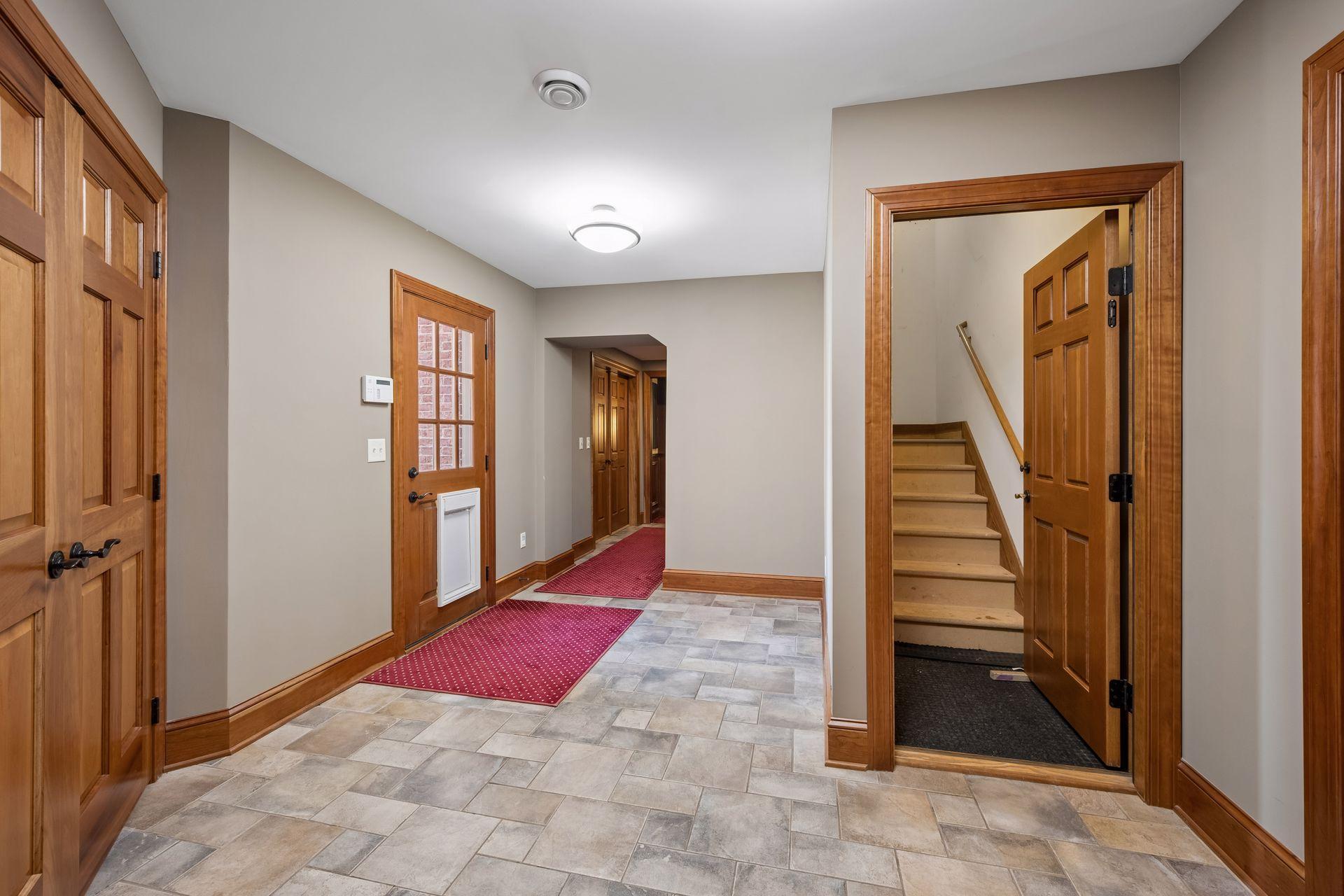 Stairs to garage