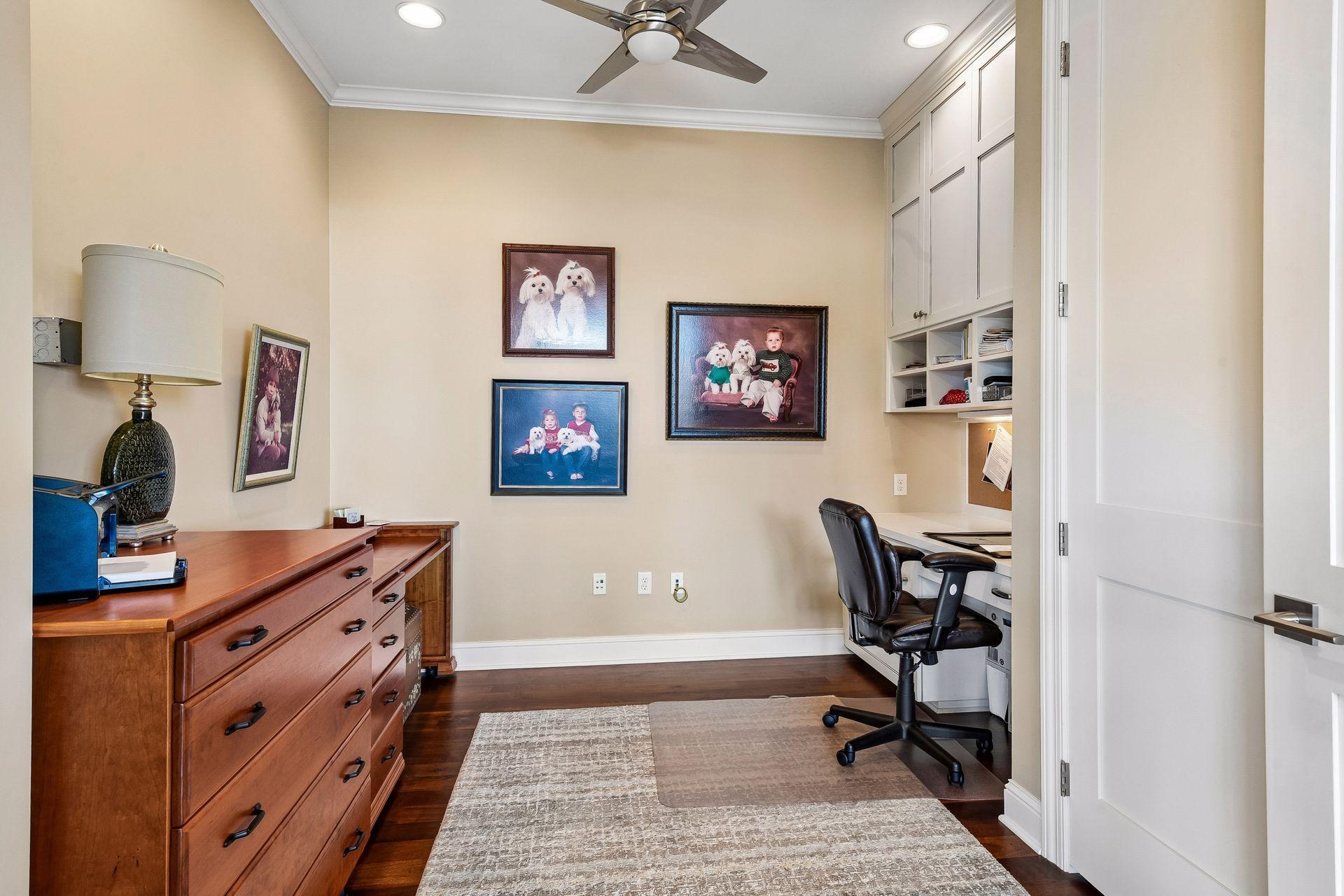 Dedicated office off the living room