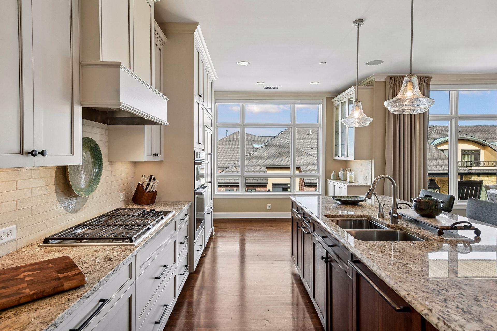 Oversized windows with west facing views
