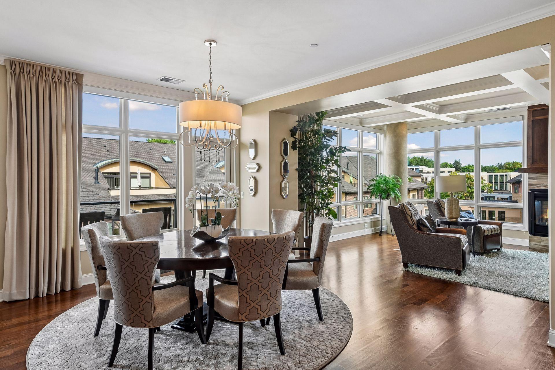 Enjoy the walls of windows allowing in tons of natural light