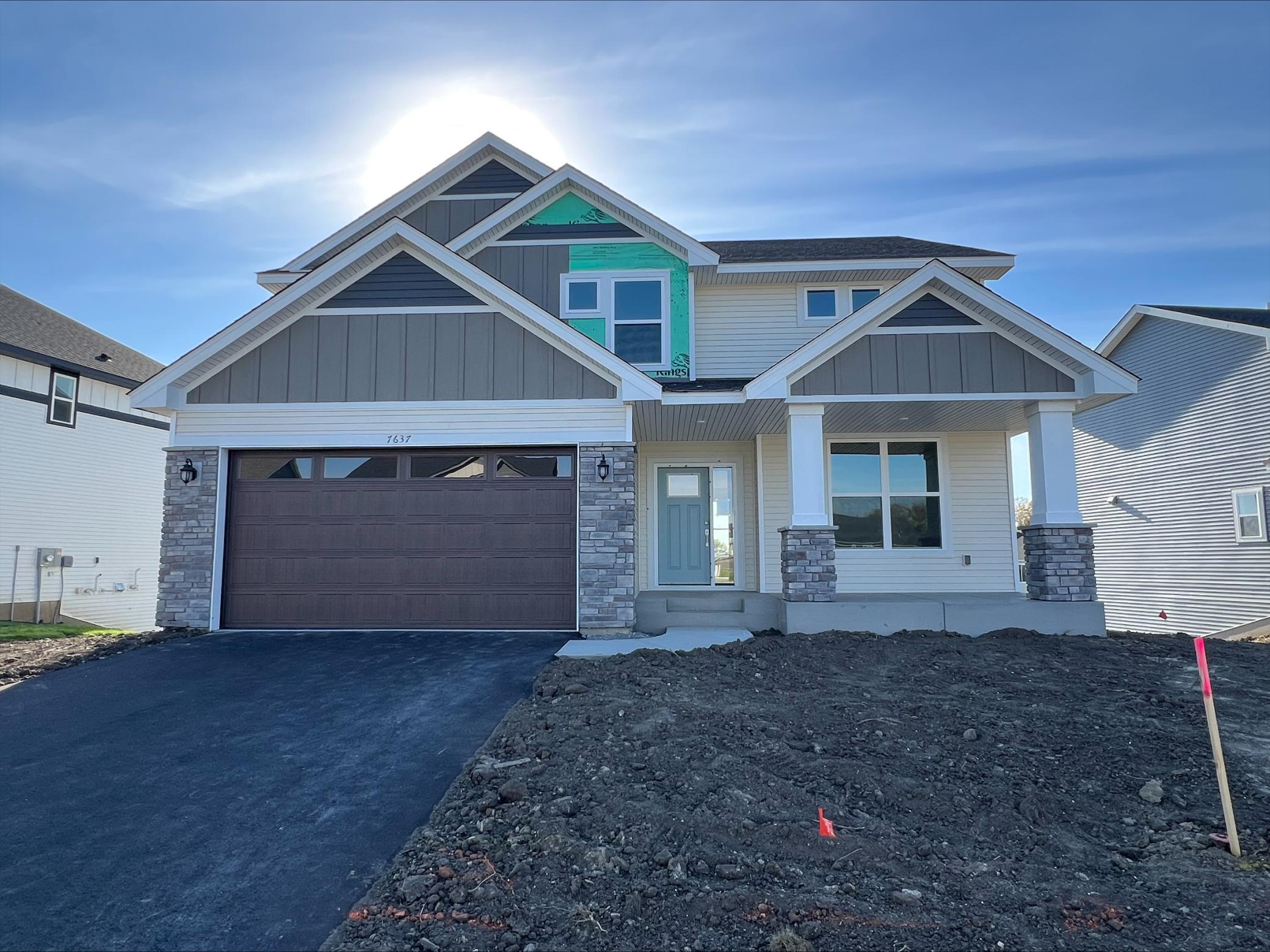 (Photo is of the actual home in progress.)
