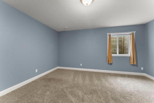 Fourth bedroom located on the lower level, featuring an egress window.