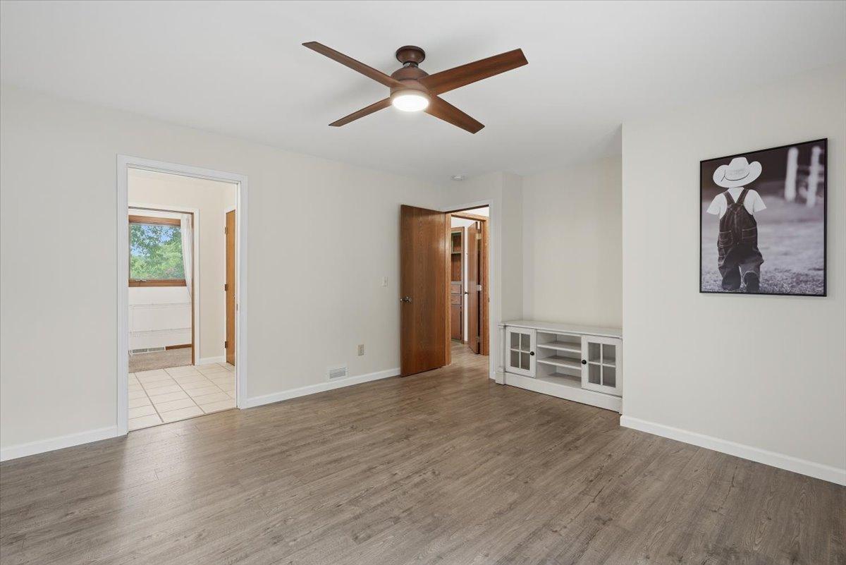 Primary bedroom with private bathroom.