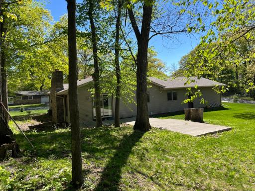 Rear view w/cement patio
