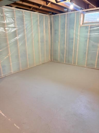 Walls have already been framed, ready for sheetrock
