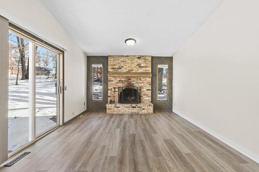 Full Brick Wood Burning Fireplace