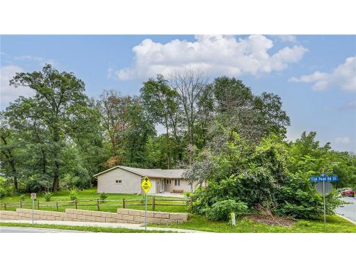 Large corner lot, mature trees