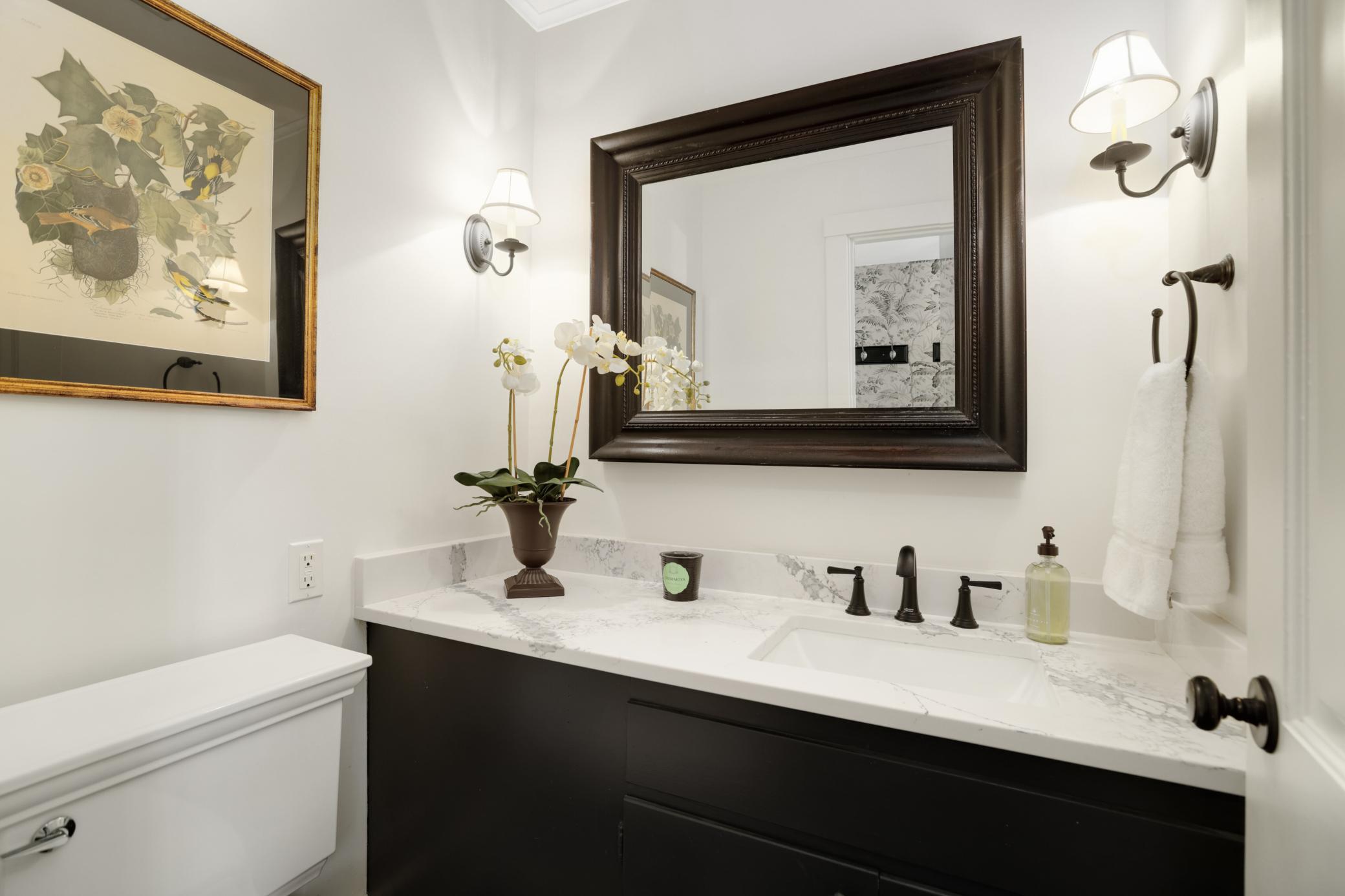 first floor powder room