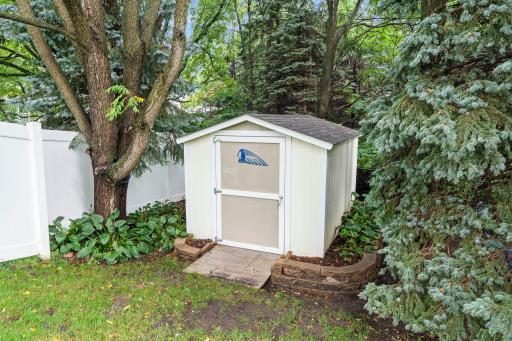 You'll appreciate this lockable shed tucked away in the corner of the backyard. 1515 138th St E, Rosemount, MN
