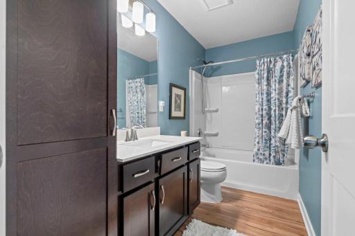 The main level full bath also has new flooring. 1515 138th St E, Rosemount, MN