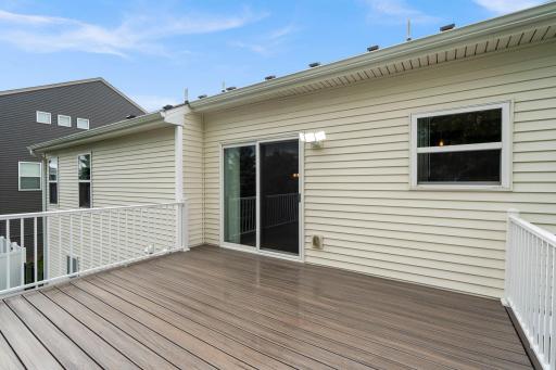 The upper deck is accessed from the dining room. 1515 138th St E, Rosemount, MN