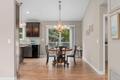 Large dining room that walks out to the deck. 1515 138th St E, Rosemount, MN