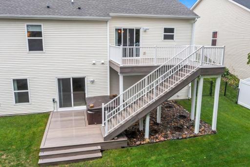 RARE multi-layered deck with a 2021 hot tub! 1515 138th St E, Rosemount, MN