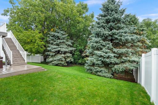 This fully fenced in backyard is perfect for kids or pets. 1515 138th St E, Rosemount, MN