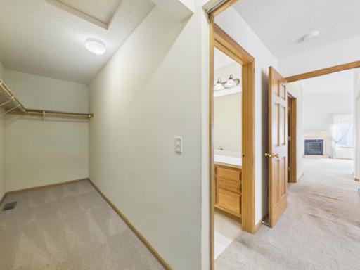 View from walk-in closet to the hallway