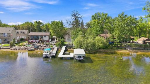 Large dock, boat, and boat lift