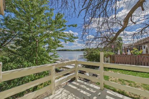 Deck overlooking lake