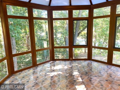 Sunroom has heated flooring for the wintertime