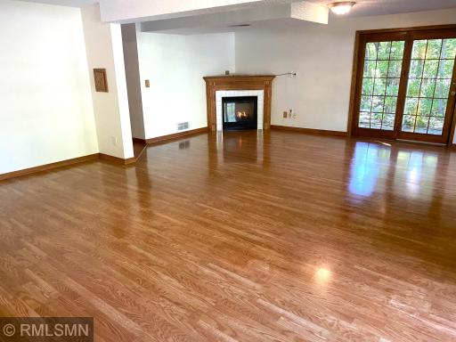 Lower-Level Living Room Gas Burning Fireplace