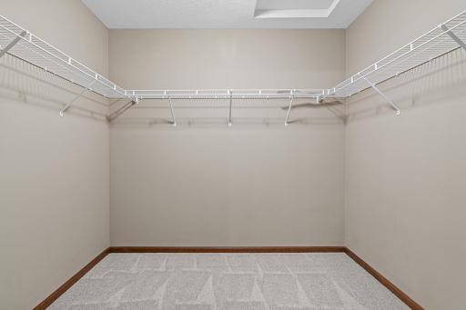 Walk in primary closet