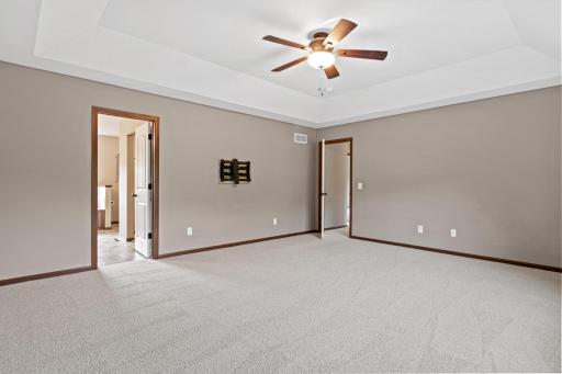 Spacious primary bedroom with ensuite
