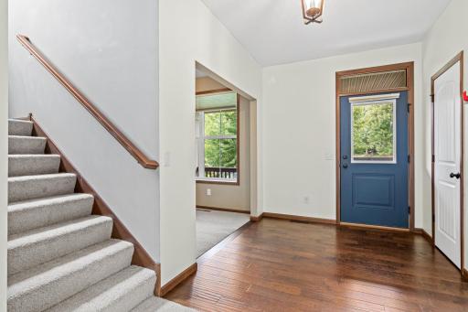 Open layout with foyer