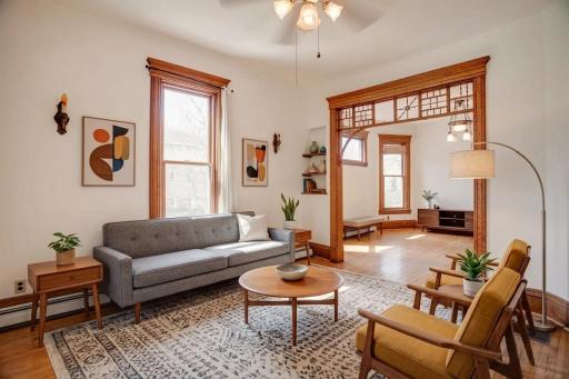 Virtually staged Living room