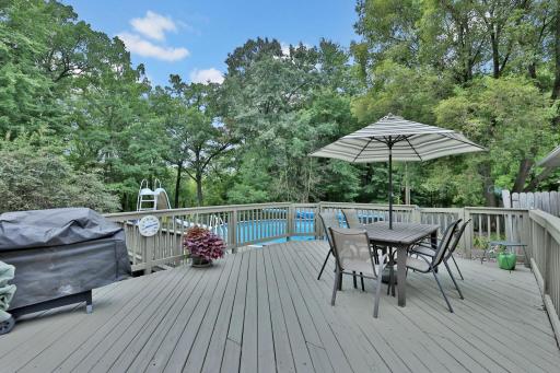 Massive Cedar Deck overlooking the pool!
