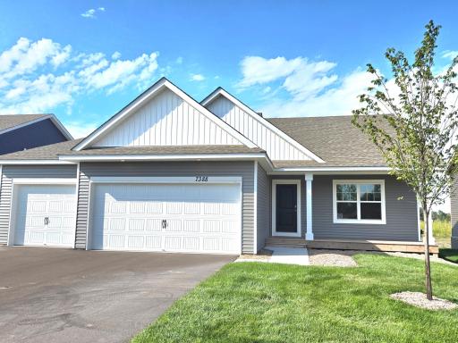 The Finnegan Heartland Cottage at Highlands at Eagle View in Elko New Market. Photo is of actual home. Options and colors may vary. Ask Sales Agent for details.