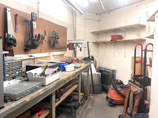 Do you like to build things, tinker a bit? The garage has a workshop that you can use so long as you clean up after yourself.