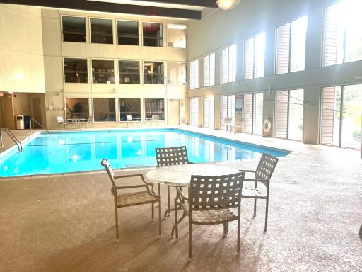 The pool with plenty of room for gathering.