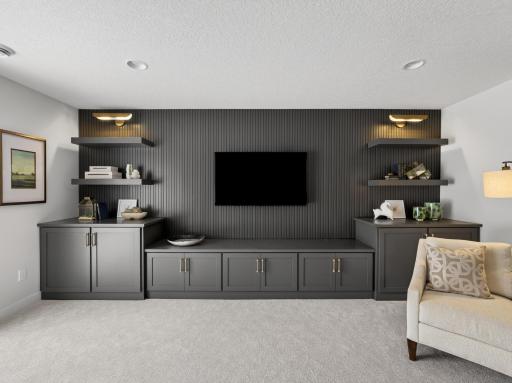 Custom built-ins create a stunning focal point