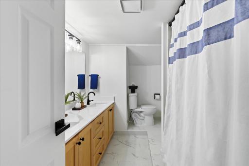 Remodeled full bathroom upper level