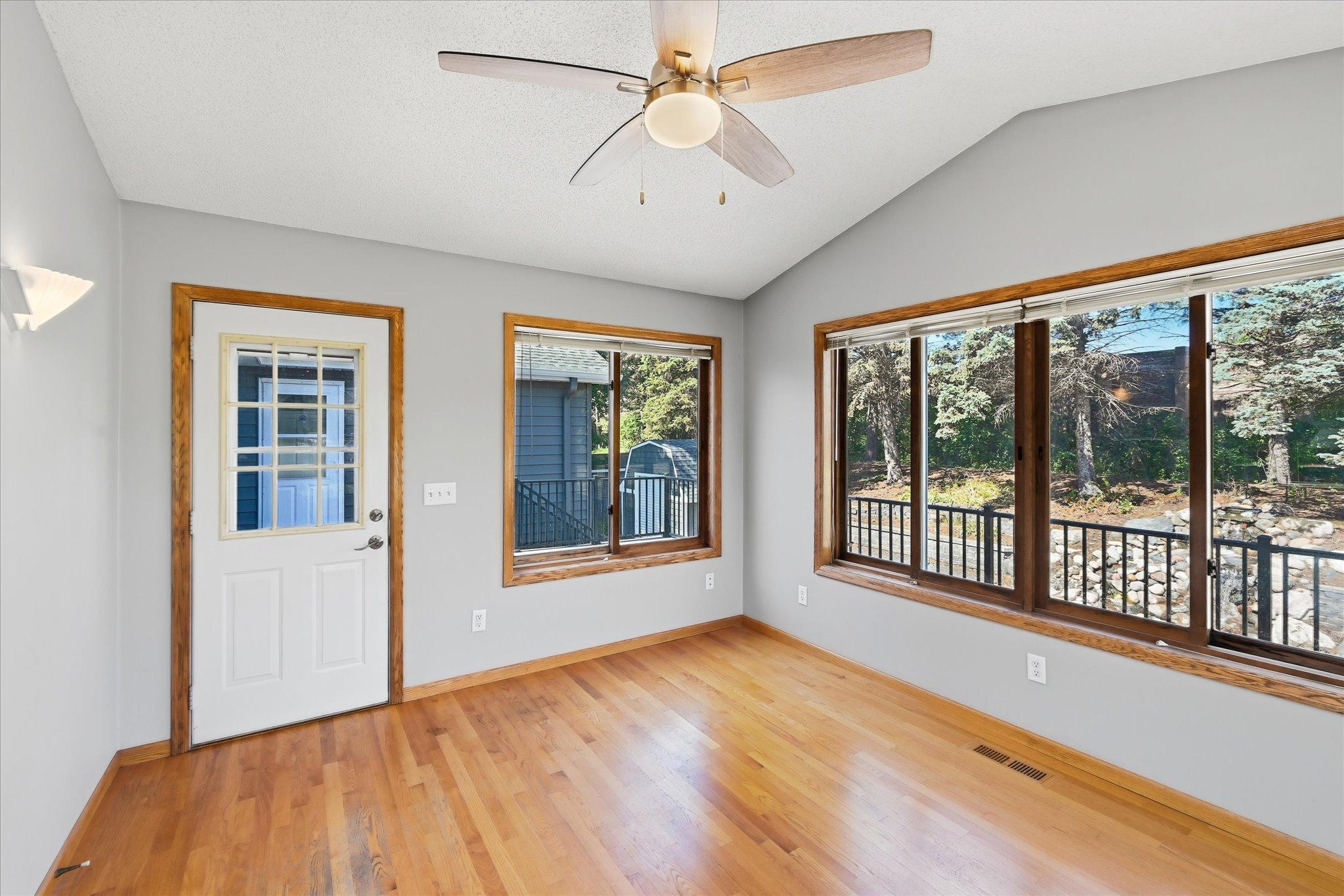 Step out to the large maintenance free deck