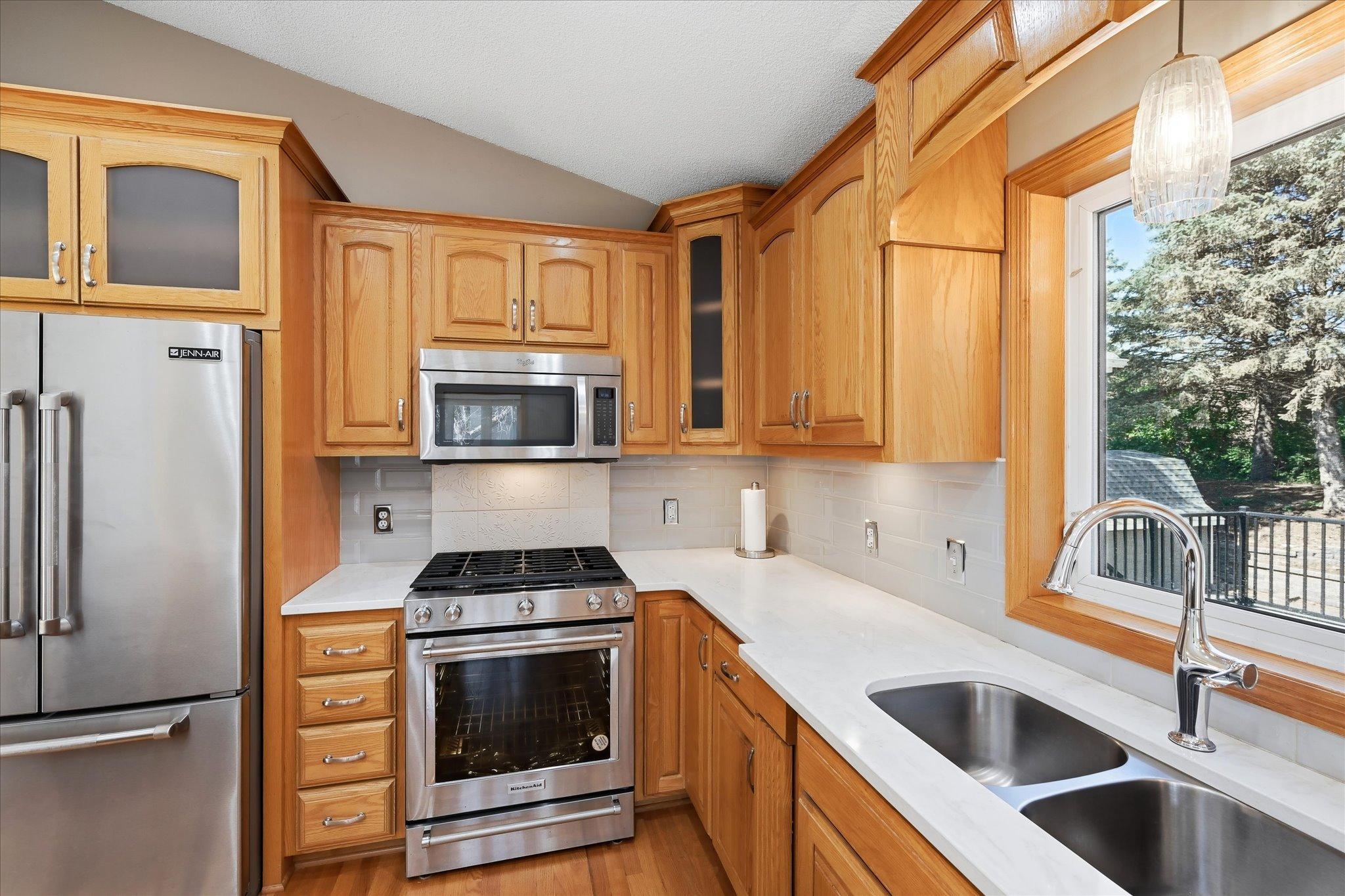 Stainless Appliances including the gas stove