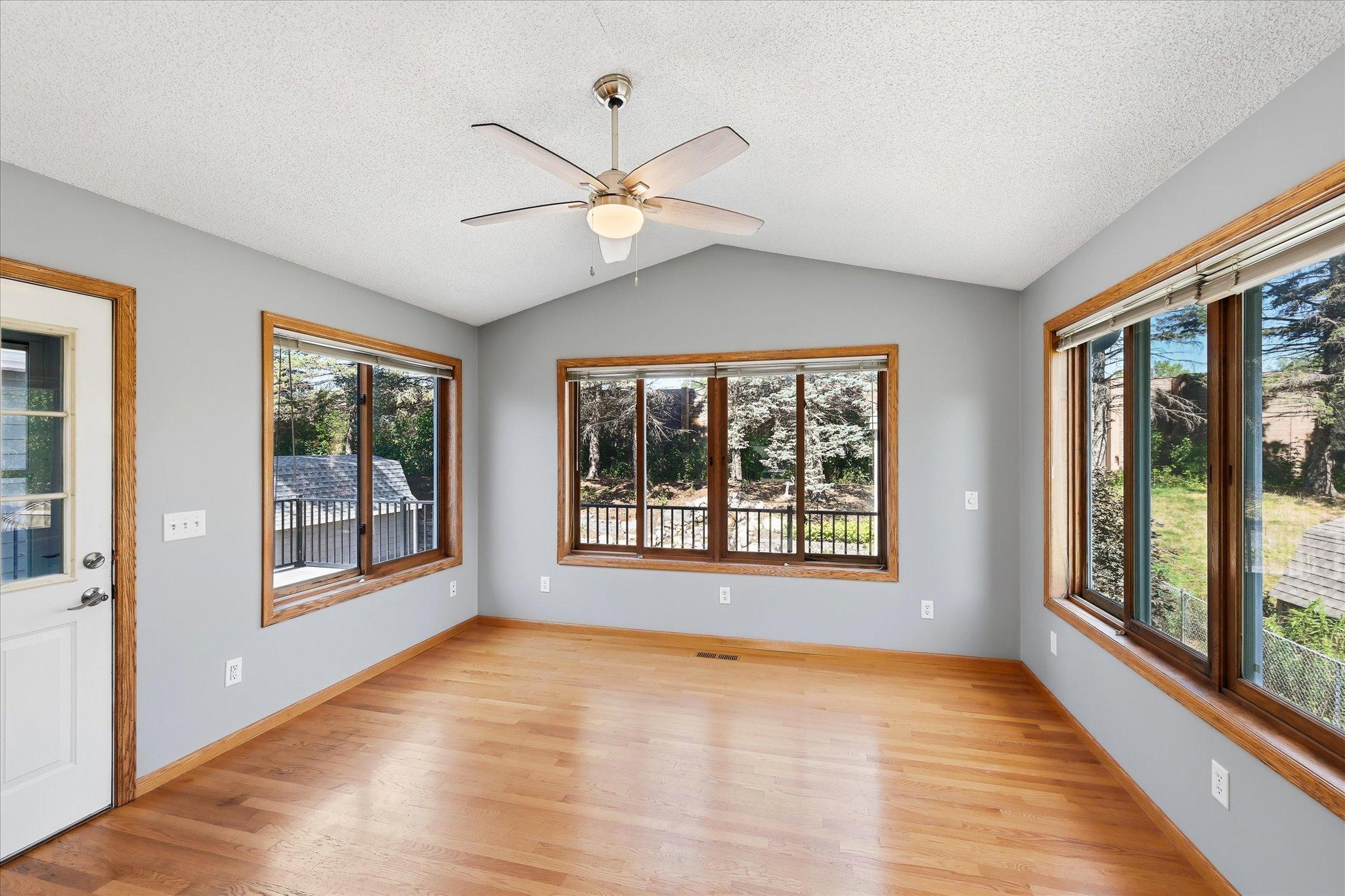 The sunroom is a great place to unwind
