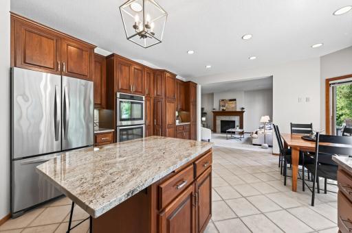 large open concept rear of the home