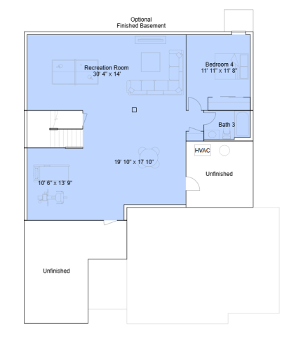 Clearwater lower level floorplan.
