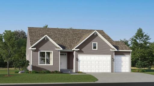 (Exterior rendering, actual home's finishes will vary.)
