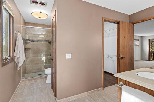 Updated owner's bathroom offers a refreshing start to your morning.